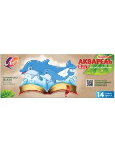 Краски акварельные Луч ZOO 14 цв. без кисти, 22С 1418-08