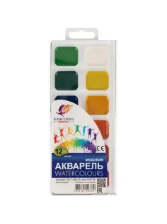 Краски акварельн. Луч Классика 12цв пласт уп б/кисти