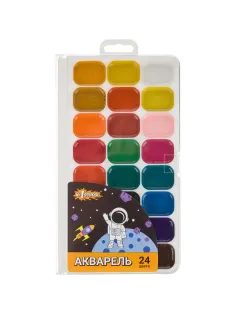 Краски акварельные №1 School Space time, наб. 24 цвета