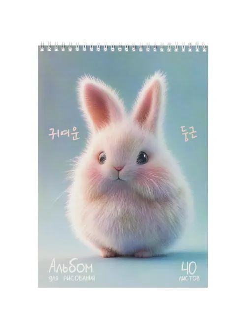 Альбом для рисования Комус Класс Пухляши,А4,40л,спираль,в асс,2шт/уп