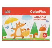 Альбом для рисования Комус Класс ColorPics 20 л. скрепка А4 ВД 4шт/уп