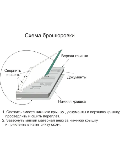Папка архивная для переплета картон/ бумвинил