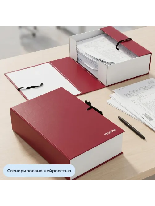 Папка архивная складная ATTACHE,120 мм,красн