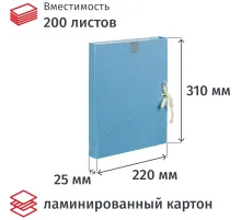 Папка архивная ламинированная Fleur 20мм на 2-х завязках
