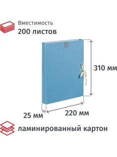 Папка архивная ламинированная Fleur 20мм на 2-х завязках