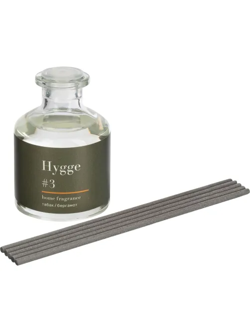 Аромадиффузор с палочками Hygge #3 Табак и Бергамот 50 мл АР 100-016
