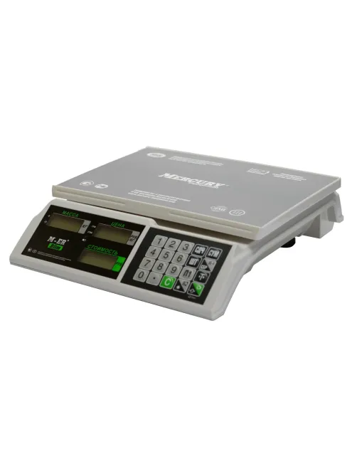 Весы торговые настольные M-ER 326AC-32.5 Slim, LCD, белые_3041