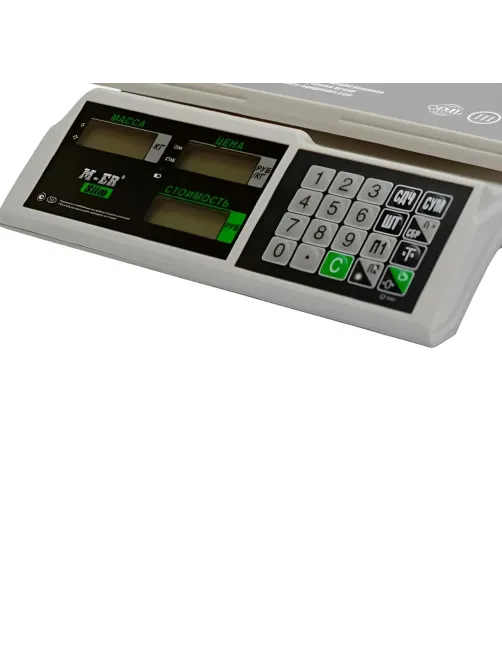 Весы торговые настольные M-ER 326AC-15.2 Slim, LCD, белые_3040