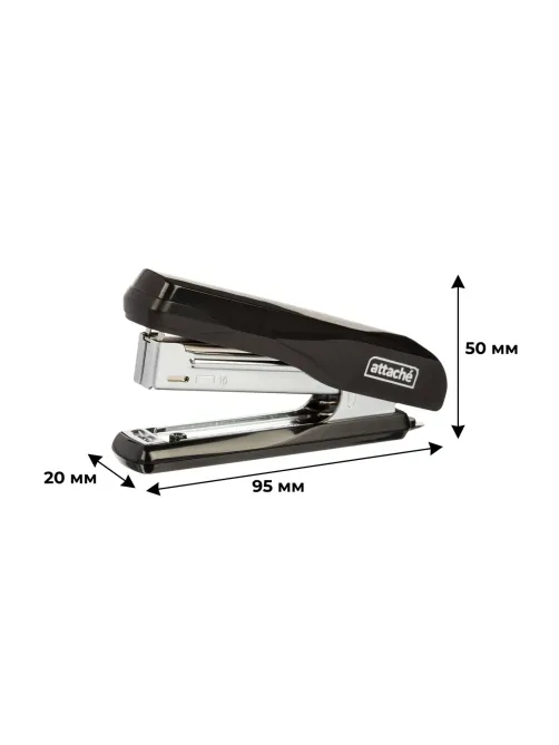 Степлер Attache PSBK1020 (№10) до 20 лист., пластик/металл, чёрный