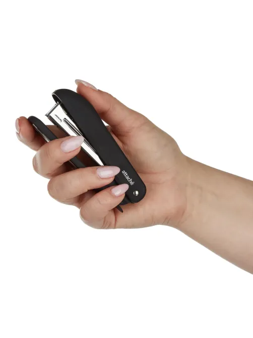 Степлер Attache Comfort  до 12 лист., soft touch покрыт,черн,№10 антистеп