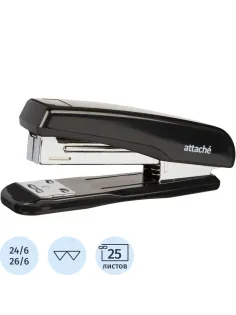 Степлер ATTACHE 8215 (N24/6&26/6) до 25 лист. черный