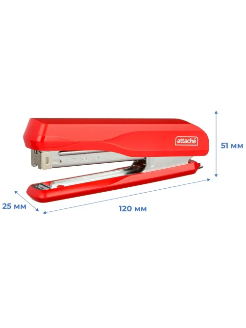 Степлер Attache MSR2430 (№24/6-26/6) до 30 лист.,металл, красный