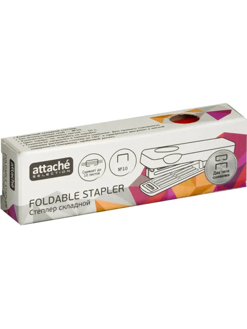 Степлер Attache Selection PSR1010-1 (№10) до 10 лист., пластик, красный