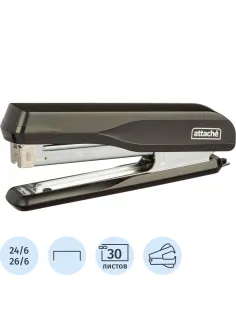 Степлер Attache MSBK2430 (№24/6-26/6) до 30 лист., металл, чёрный