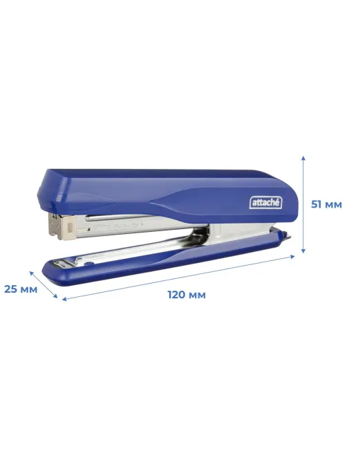 Степлер Attache MSBL2430 (№24/6-26/6) до 30 лист.,металл, синий