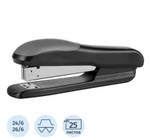 Степлер Attache Photon (№24/6-26/6) до 25 листов, пластик, черный