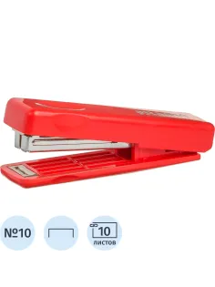 Степлер Attache Selection PSR1010-1 (№10) до 10 лист., пластик, красный