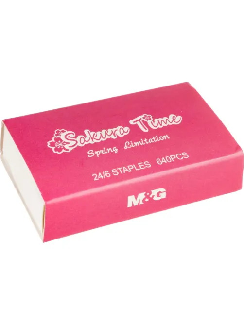 Степлер M&G Sakura N24/6, до 20 л., скобы в наб. в ассортименте, в блистере