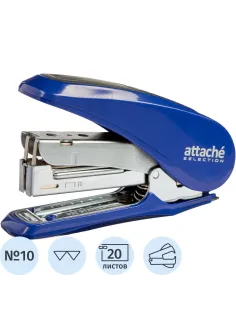 Степлер Attache Selection MSBL1020 (№10)  до 20лис,энергосбер,металл,син