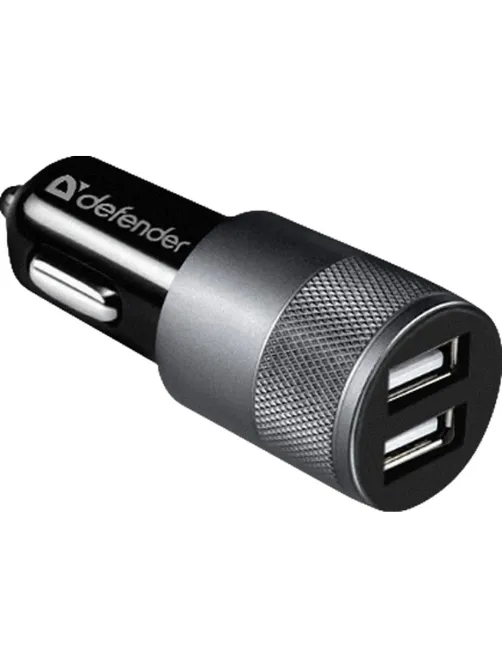 Зарядное устройство автомобильное Defender UCA-21 2USB, 5V/2.1A (83821)