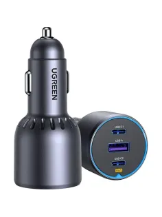 Зарядное устройство Ugreen EC703 (35024)авто;75W USB-A+USB-C+PD без каб/сер
