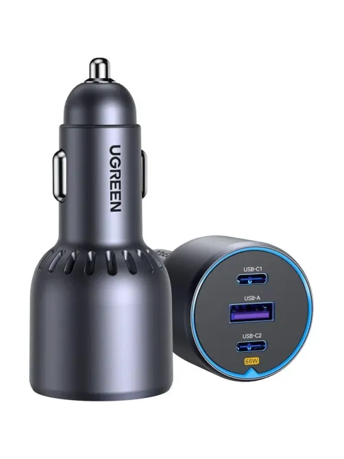 Зарядное устройство Ugreen EC703 (35024)авто;75W USB-A+USB-C+PD без каб/сер