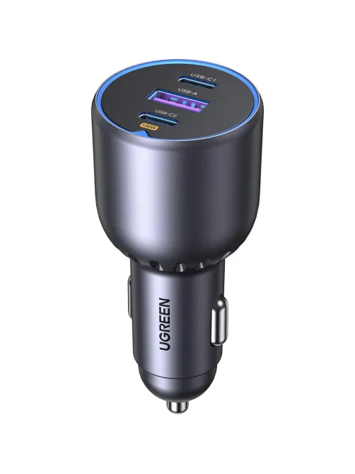 Зарядное устройство UGREEN EC705 (35025) USB-C PD+USB-A130W автомоб, серый