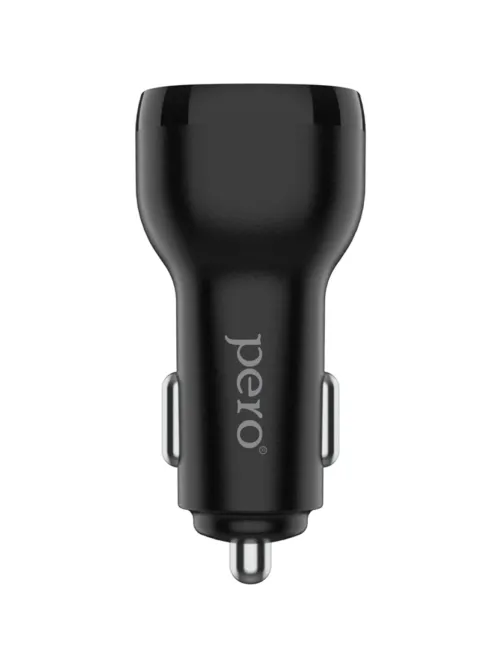 Зарядное устройство автомобильное PERO AC05 USB-A QC3.0/USB-C PD/38W/черное