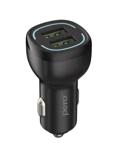 Зарядное устройство автомобильное PERO AC04 2USB 2.4A AUTOMAX, черное