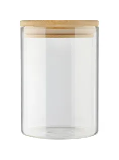 Банка стеклянная для сыпучих продуктов с крышкой BAMBU, 0,6 л