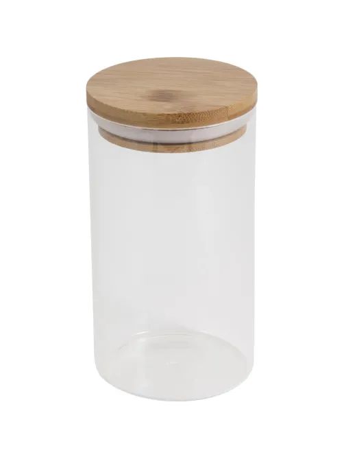Банка стеклянная для сыпучих продуктов с крышкой BAMBU, 1 л