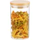 Банка стеклянная для сыпучих продуктов с крышкой BAMBU, 1 л