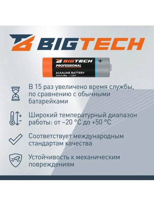 Батарейка BigTech Professional АA/LR6 уп/12шт