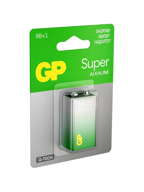 Батарейка GP Super 6LR61/Крона 9V/1604A (1604A-5CR1/1604AA21-5CRSBC1) бл/1