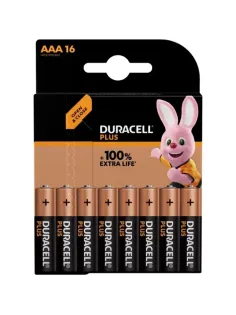 Батарейка Duracell PIus LR03 AAA BL16 Alkaline 1.5V 16шт/уп