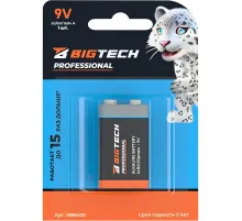 Батарейка BigTech Professional 6LR61/Крона 9V/1604A алкалин. бл/1шт