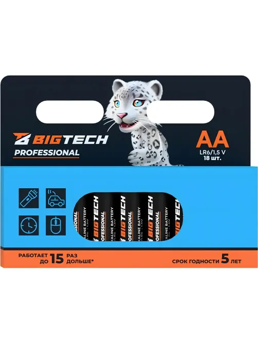 Батарейка BigTech Professional АA/LR6 уп/18шт