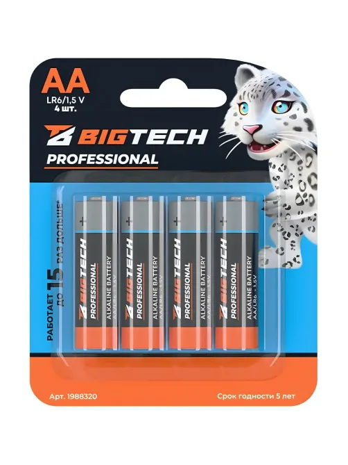 Батарейка BigTech Professional АA/LR6 бл/4шт