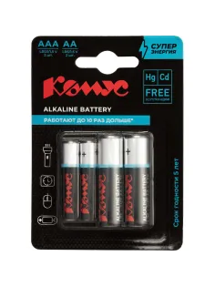 Батарейка AA/LR06(2шт) + AAA/LR03(2шт)      