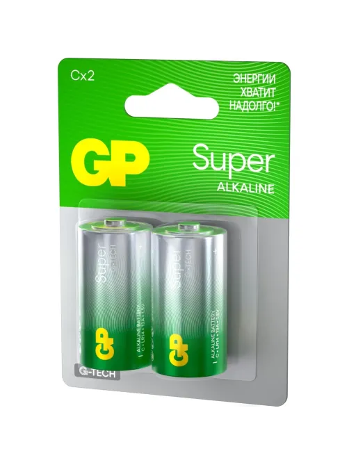 Батарейка GP Super C/LR14/14A 14A-2CR2/24AA21-2CRSBC2 алкалин. бл/2шт