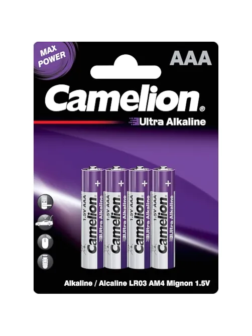 Батарейка Camelion Ultra 4шт/бл (LR03-BP4UT,  1.5В) (14985)