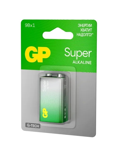 Батарейка GP Super 6LR61/Крона 9V/1604A 1604A-5CR1/1604AA21-5CRSBC1 бл/1
