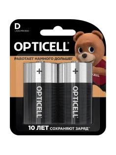 Батарейка OPTICELL D 2шт/уп