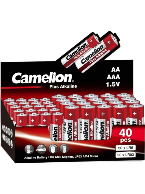 Батарейка Camelion Plus Alkaline COMBO40 40шт/бл 20LR6 + 20LR03-CB(14981)