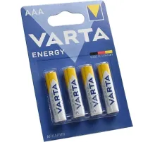 Батарейка Varta ENERGY LR03 AAA 4шт/бл Alkaline 1.5V (4103) (4103213414)