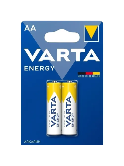 Батарейка Varta ENERGY LR6 AA 2шт/бл Alkaline 1.5V (4106) (4106229412)