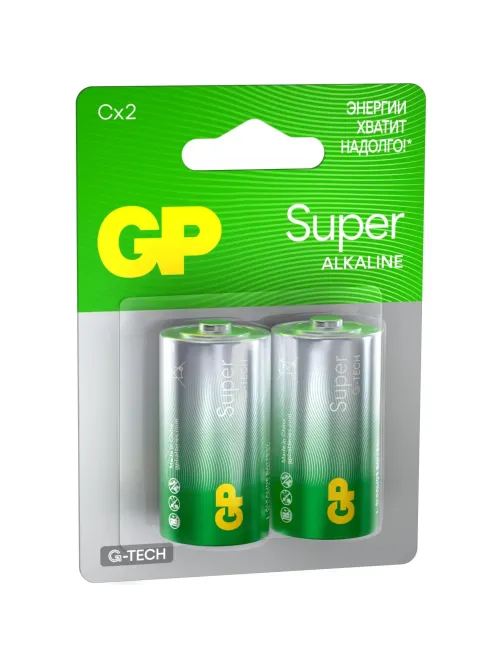 Батарейка GP Super C/LR14/14A 14A-2CR2/24AA21-2CRSBC2 алкалин. бл/2шт