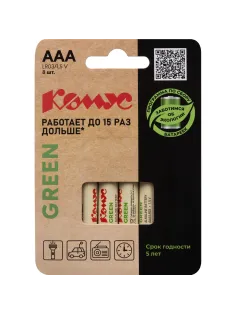 Батарейка Комус Green AAA/LR03 8 шт/уп