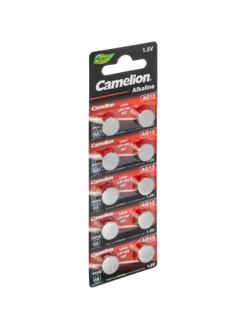 Батарейка Camelion AG13  BL-10 Mercury Free 357A/LR44/A76 д/часов 10шт/уп