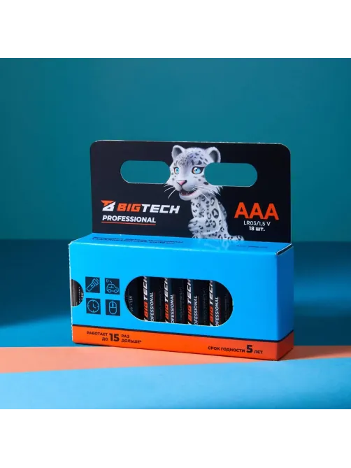 Батарейка BigTech Professional ААA/LR03 уп/18шт